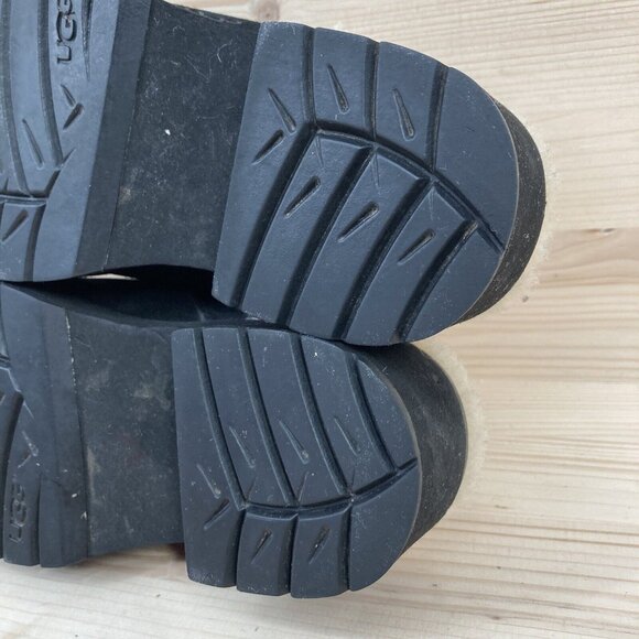 Ugg Little Girls Suede Platform Clogs Size 2 Black Chunky Slip On Shearling Y2K - Picture 14 of 16
